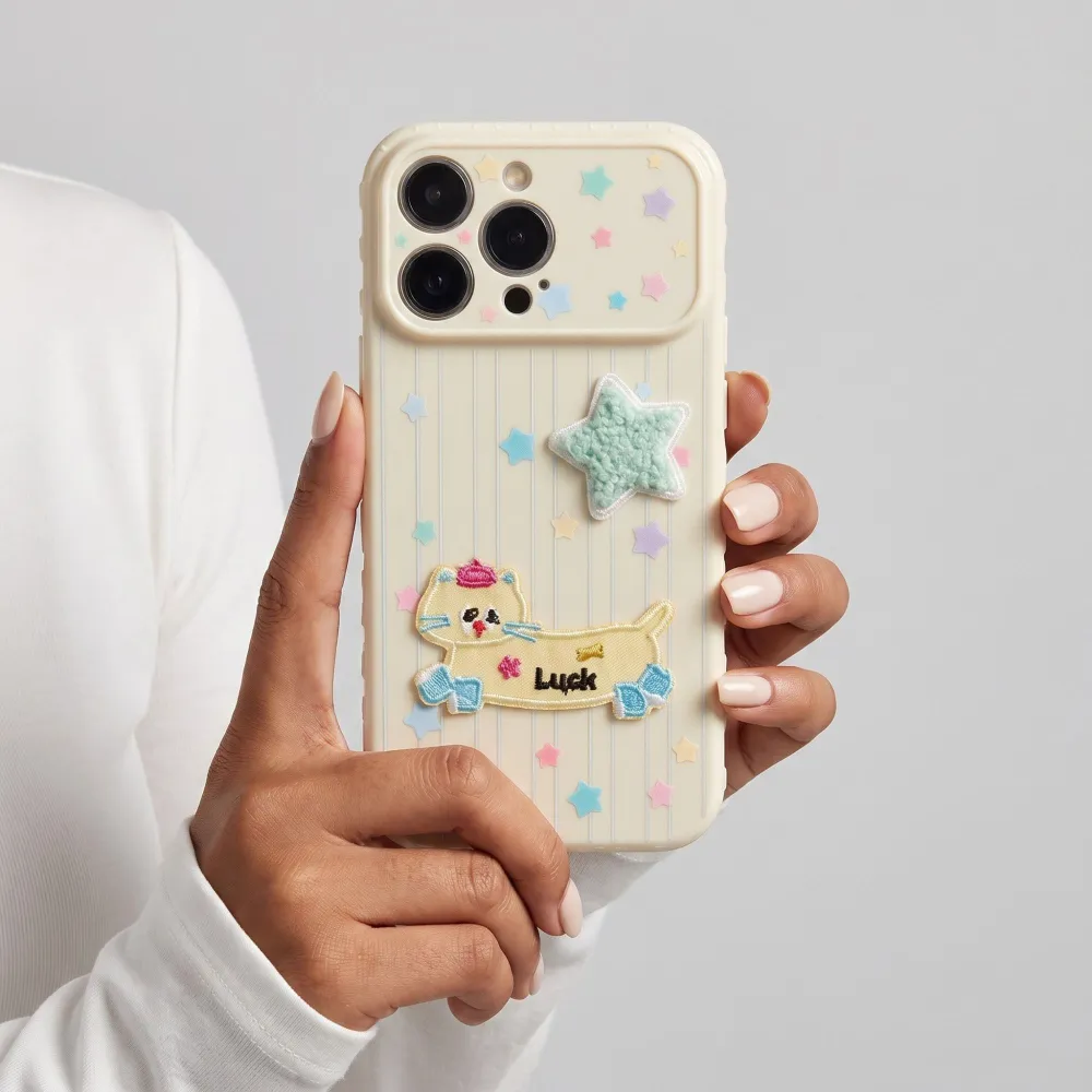 Dog Cat Wrist Strap Textured Phone Case