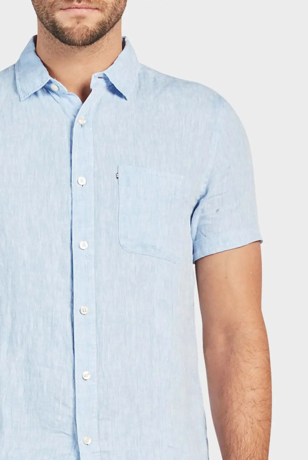 Breathable Linen Blend Short Sleeve Button Up Shirt