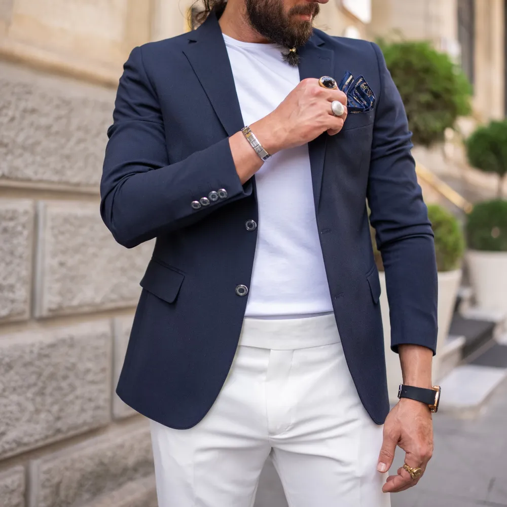 Slim Fit Notch Lapel Blazer