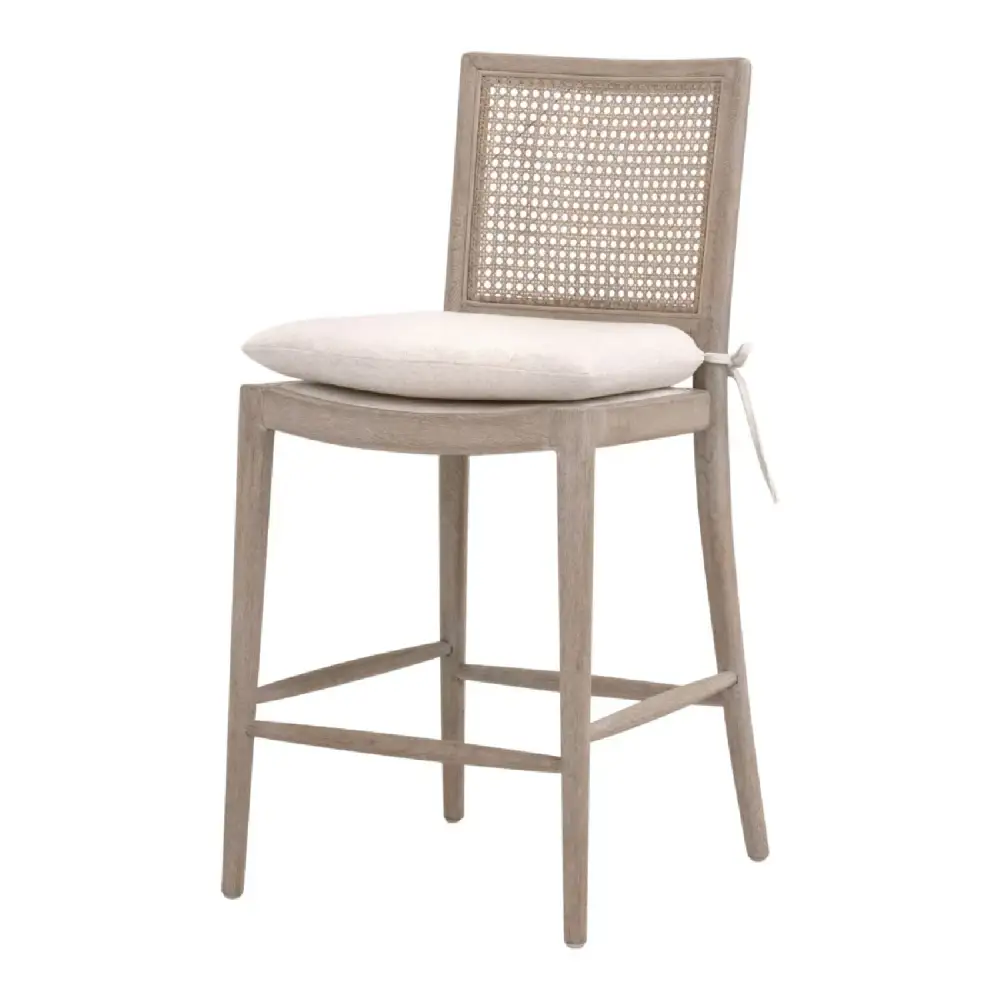 Classic Oak-Frame Counter Stool