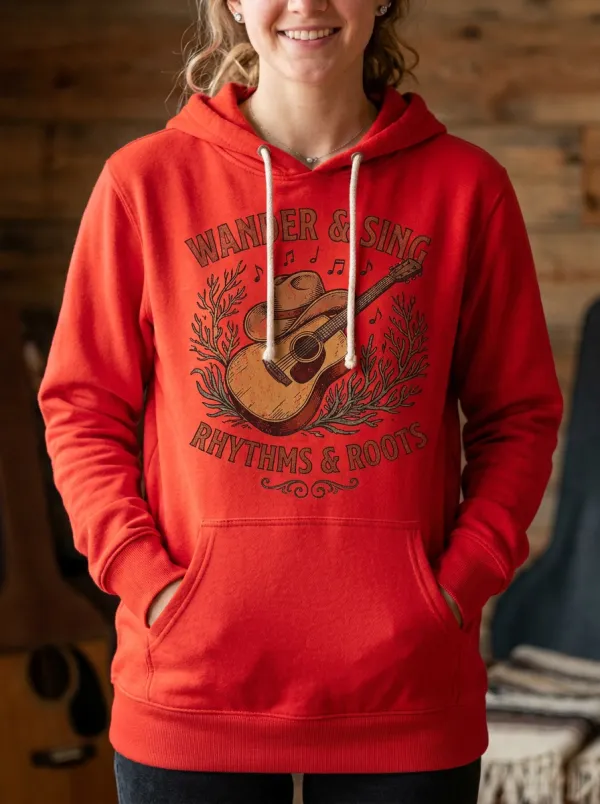 Guitar Country Music Graphic Hoodie