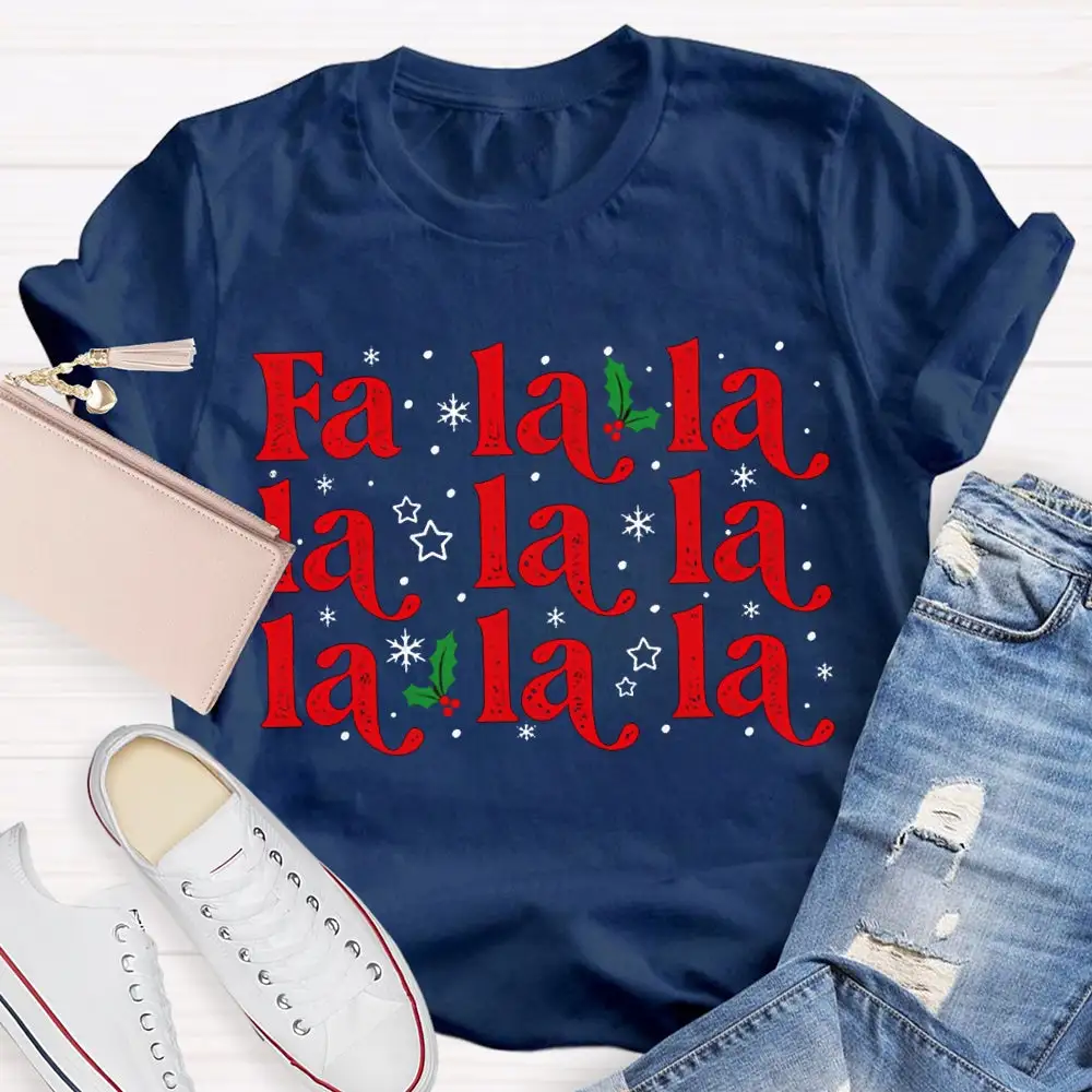 Musical Notes And Snowflakes Christmas Music T-Shirt