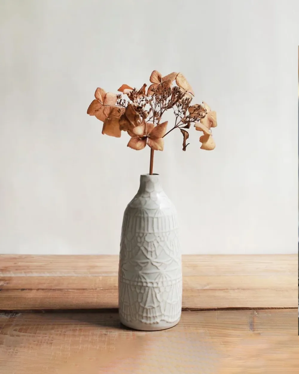 Textured Ceramic Flower Vase