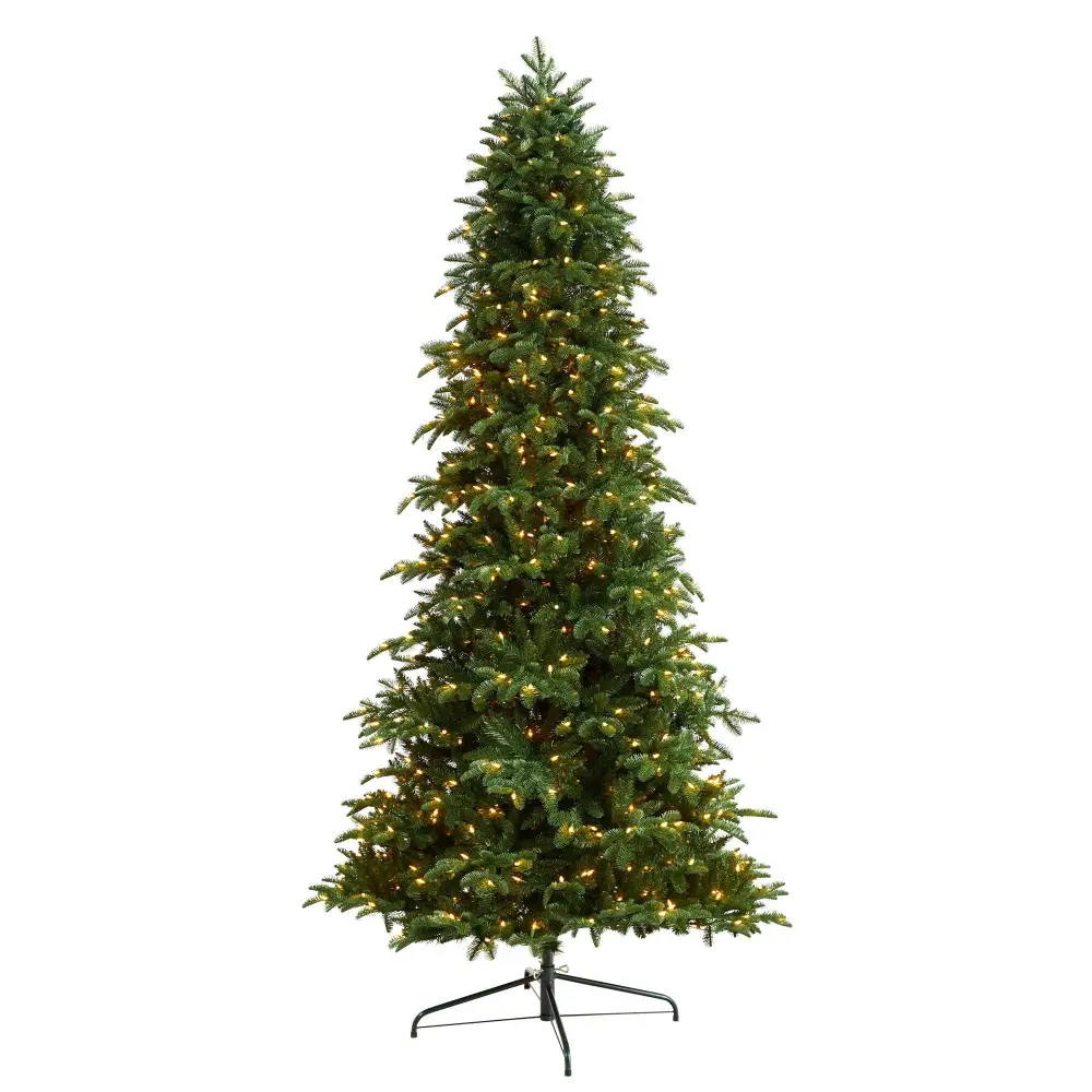 South Carolina Fir Artificial Christmas Tree with Clear LED Lights and Bendable Branches Decor Display