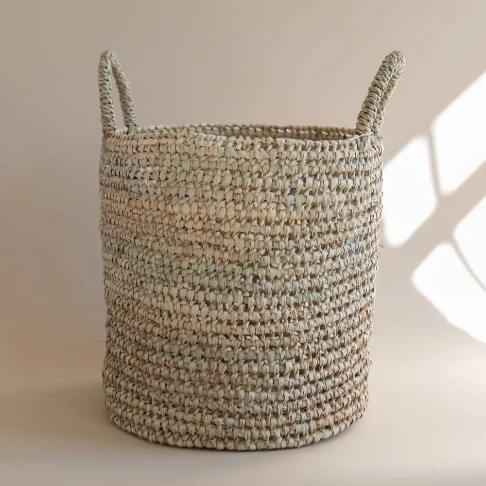 Open Weave Basket with Handles