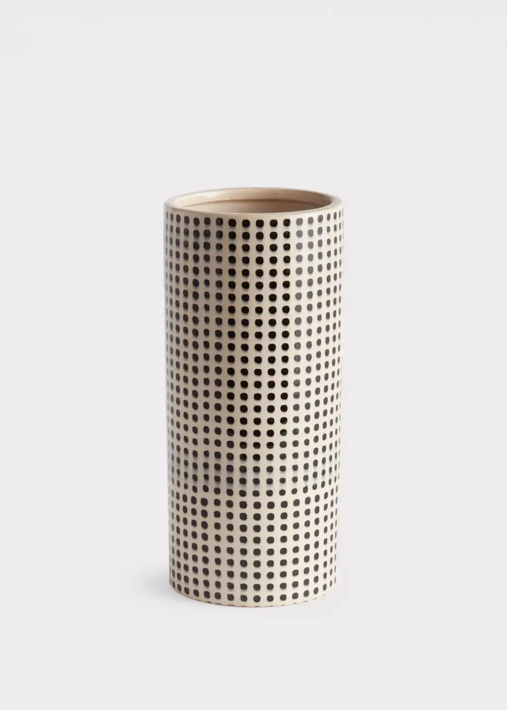 Dotted Ceramic Cylinder Vase