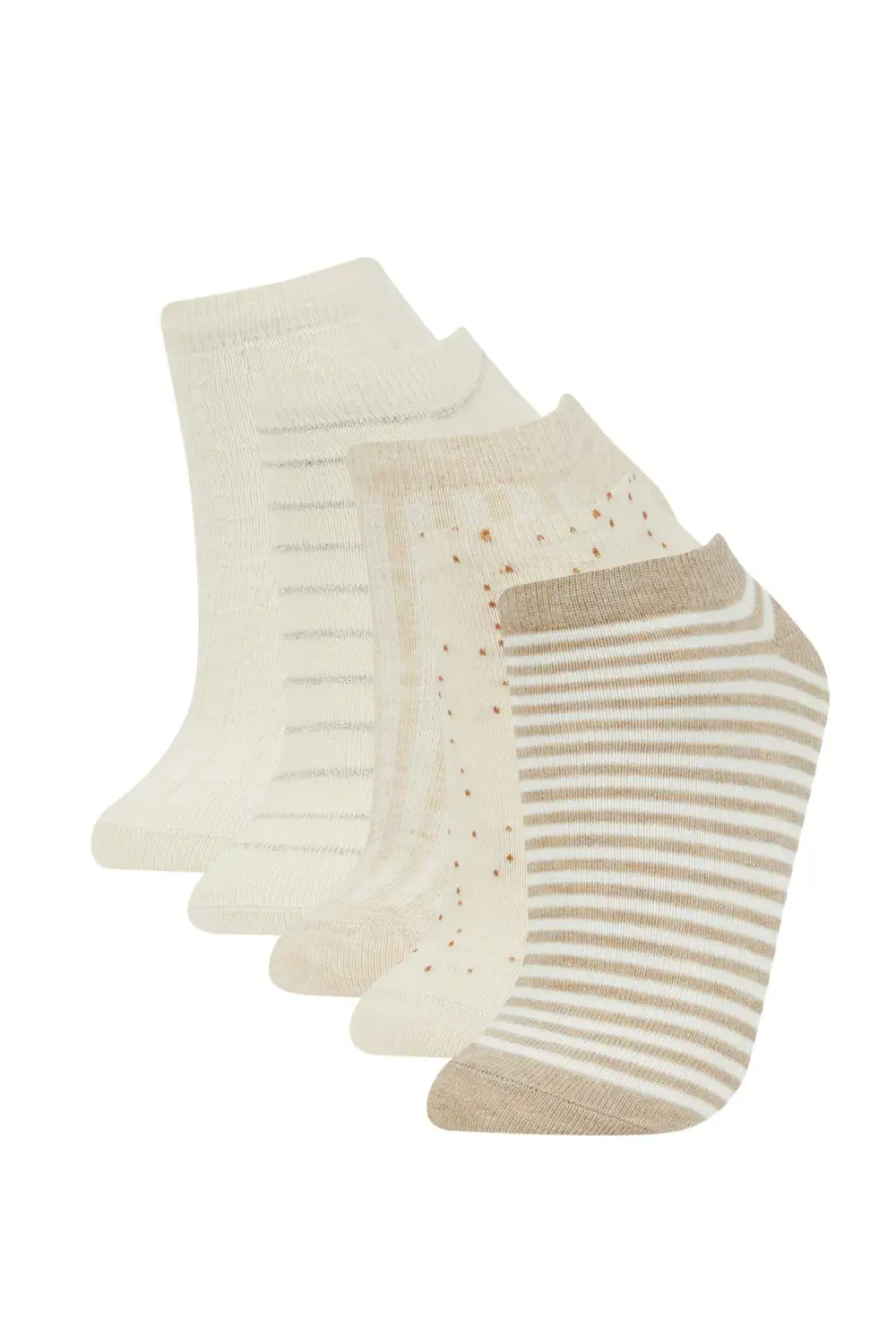 Five Pairs Of Printed Ladies' Ankle Socks
