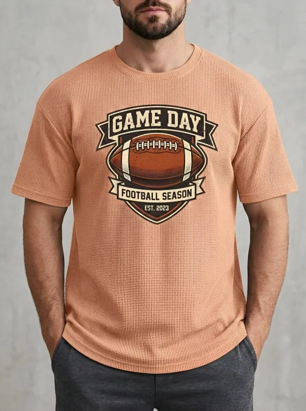 Football Graphic Casual T-Shirt