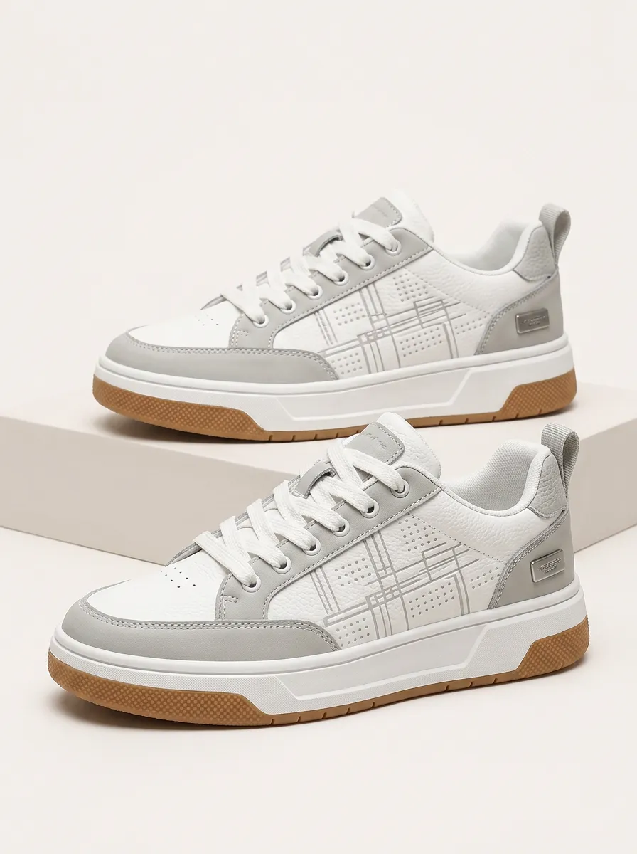 Men's Creative Casual Geometric Pattern Patterned Urban Skate Shoes