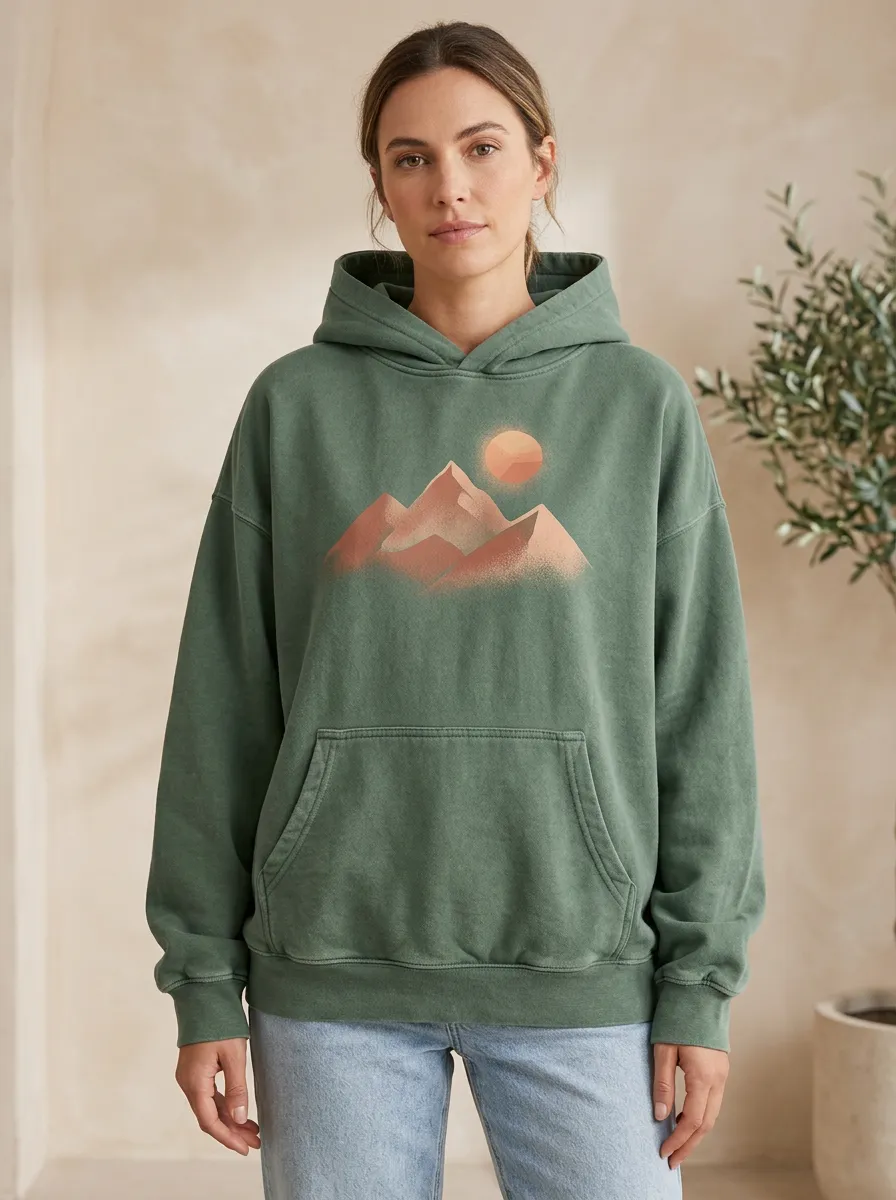 Relaxed Nature Mountain Sunset Hoodie