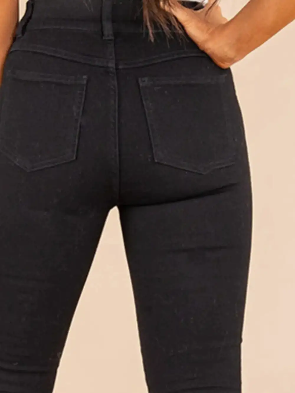 Structured High Waist Flare Leg Denim Jeans