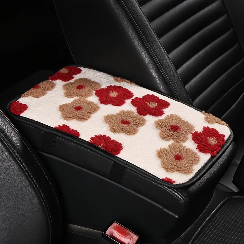 Plush Car Armrest Cover