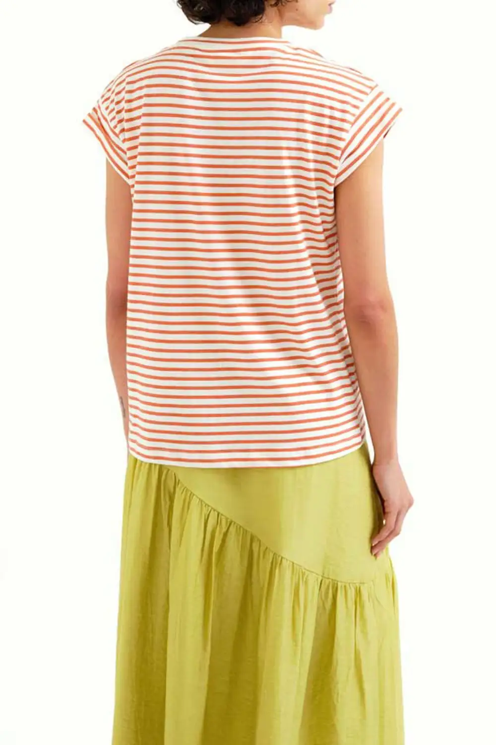 Striped Embroidered Relaxed Tee