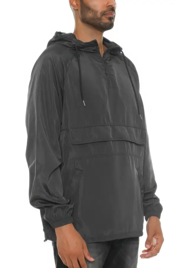 Color Block Pullover Anorak Jacket