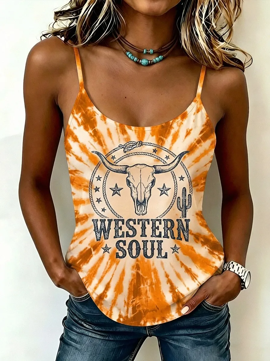 Western Soul Cow Tank Top