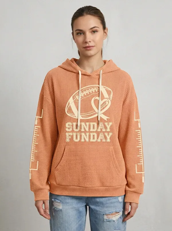 Football Graphic Casual Hoodie