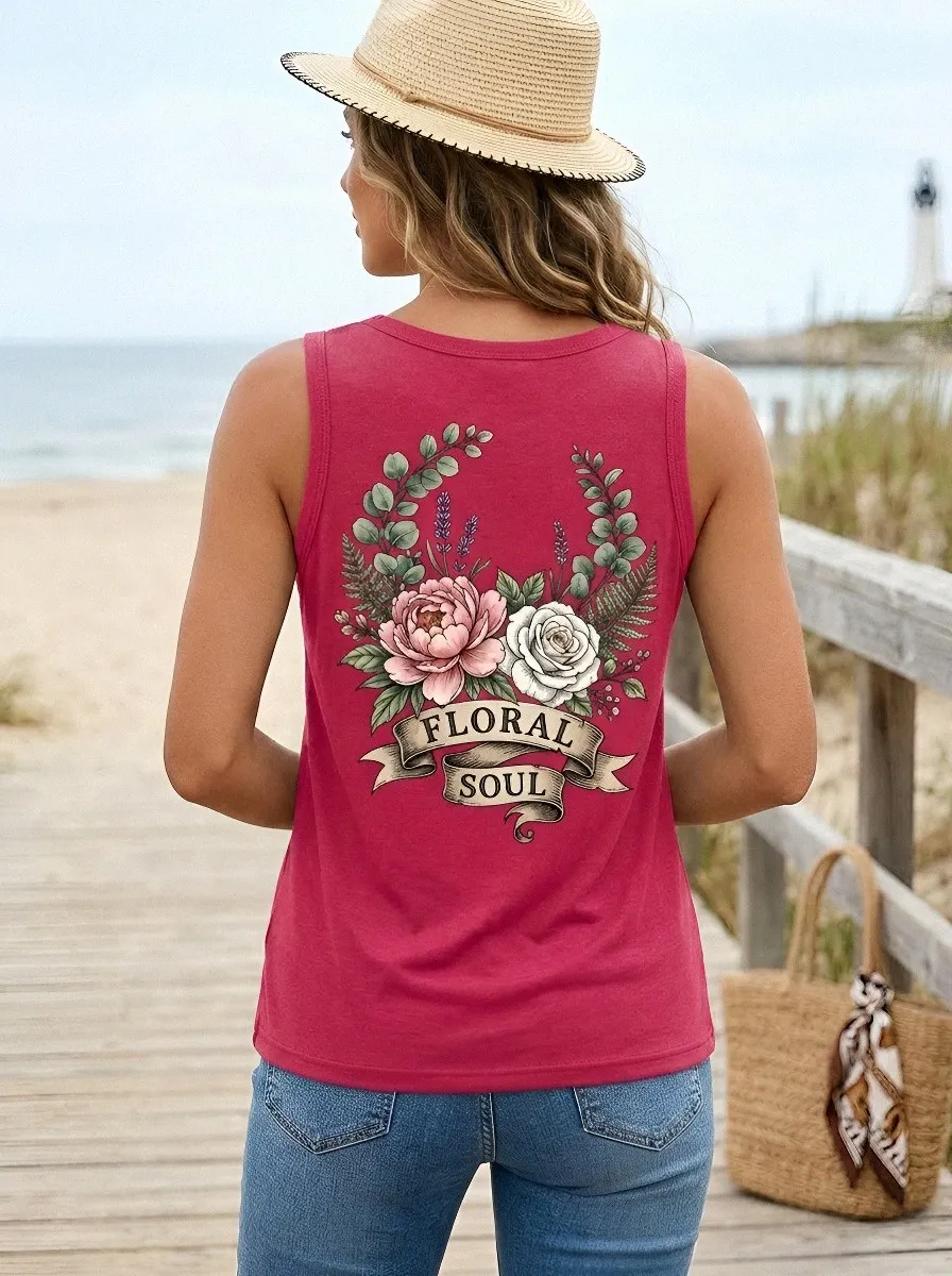 Floral Soul Peony Tank Top