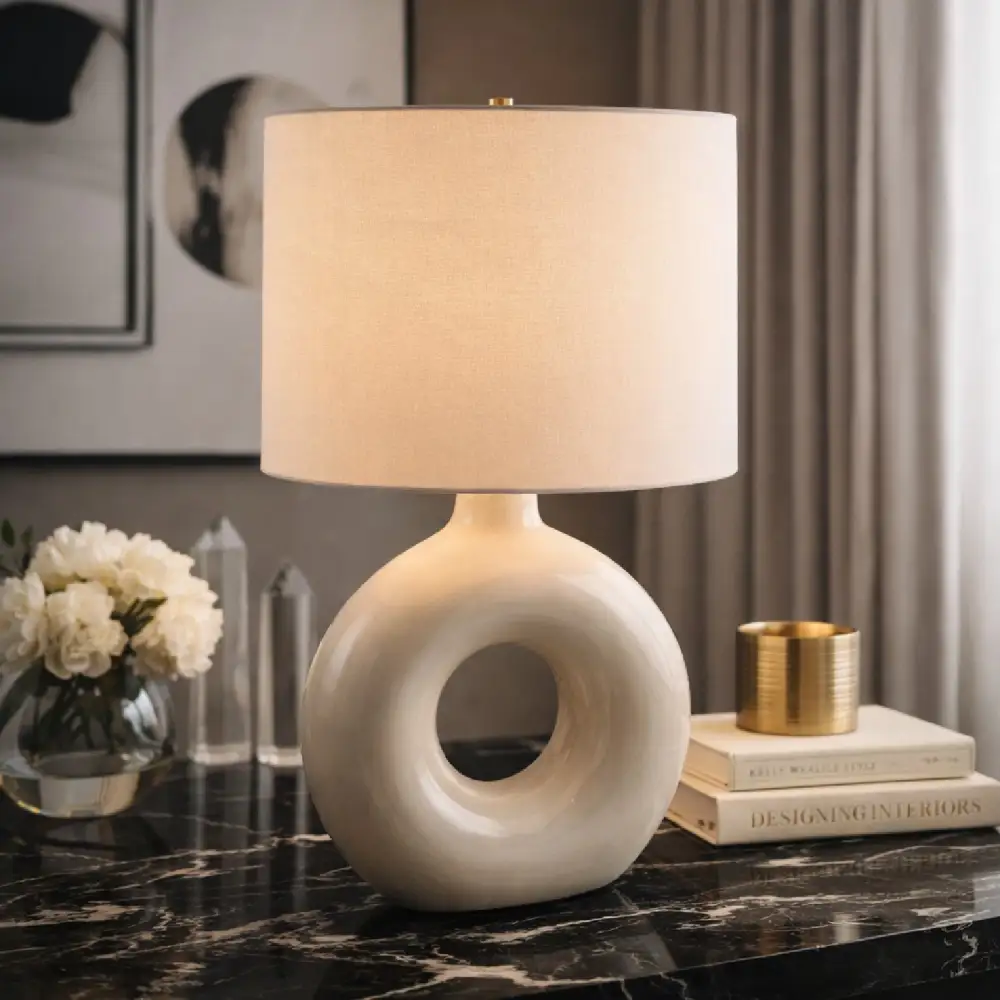 Ceramic Ring Table Lamp