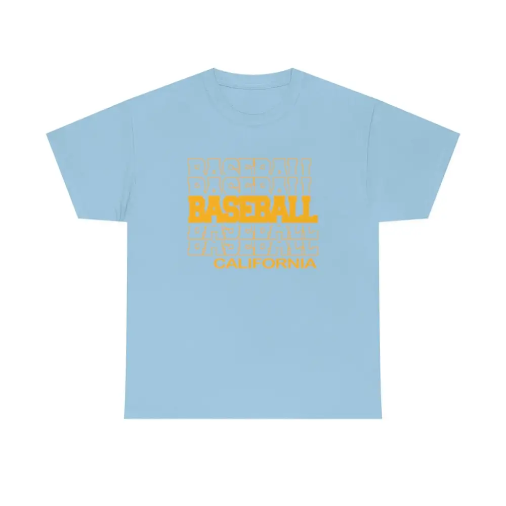 Baseball California in Modern Stacked Lettering T-Shirt