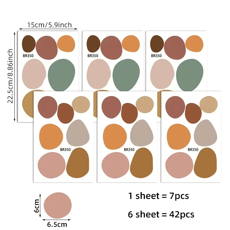 Pastel Polka Dot Wall Stickers