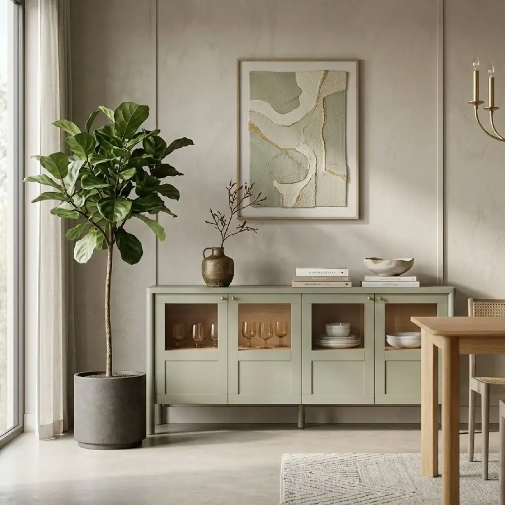 Solid Pine Four-Door Sideboard