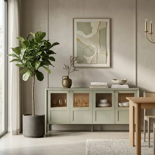 Solid Pine Four-Door Sideboard