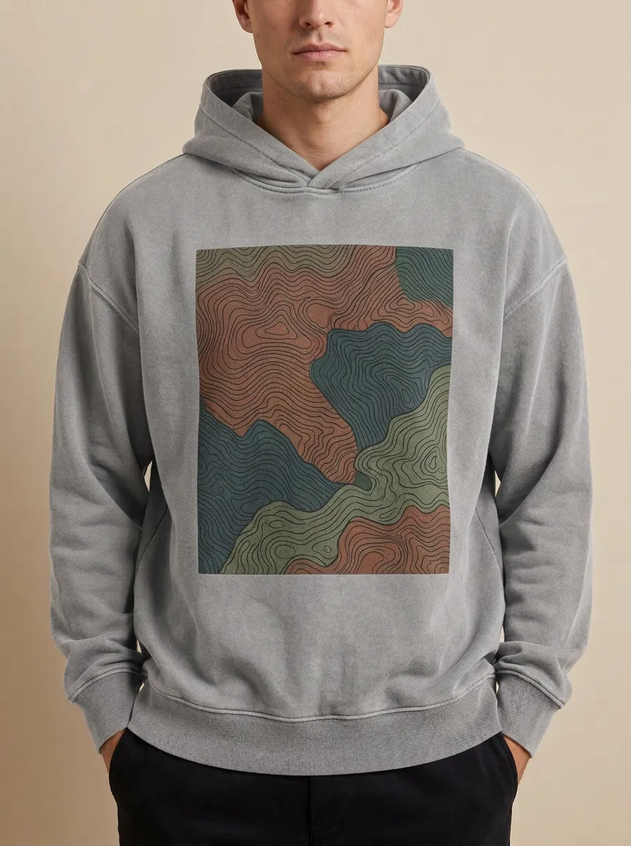 Topographic Camo Hoodie