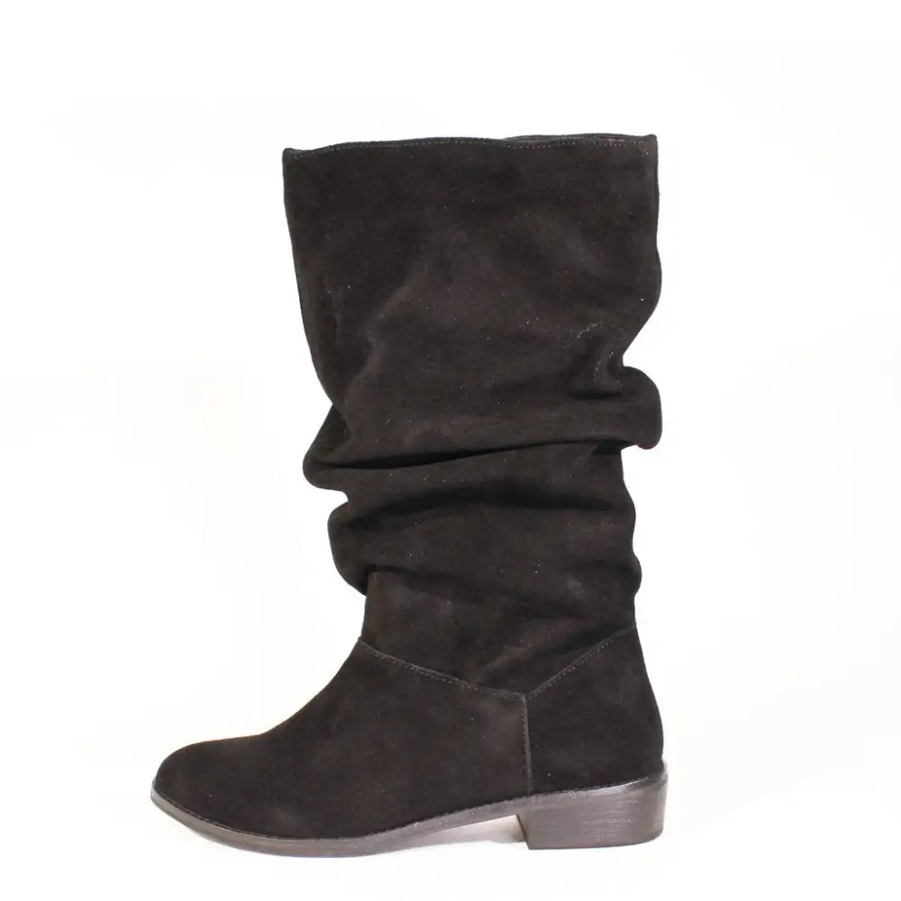 Slouchy Suede Knee High Boots