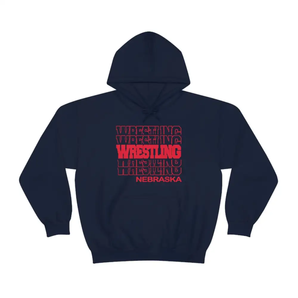 Modern Stacked Wrestling Graphic Pullover Hoodie
