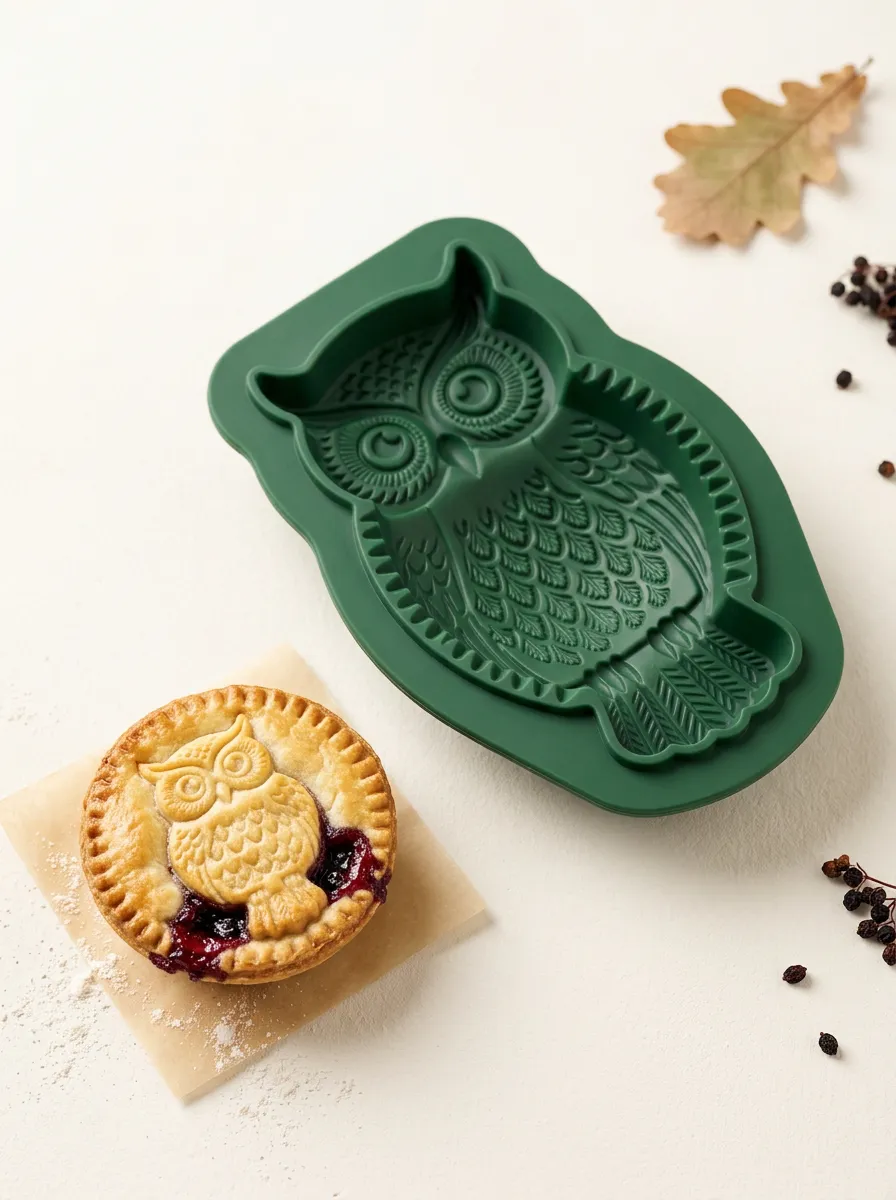Halloween Owl-Pattern Silicone Pie Mold