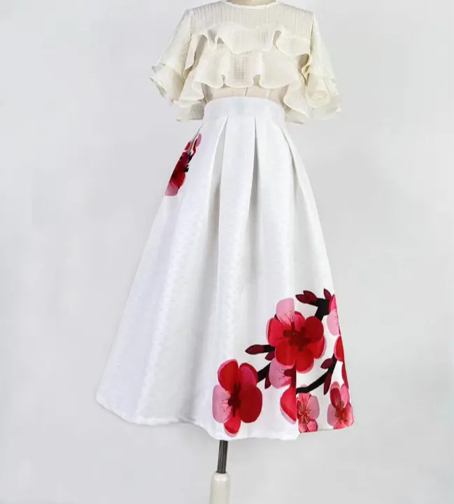 Textured Garden Everyday Casual Skirt