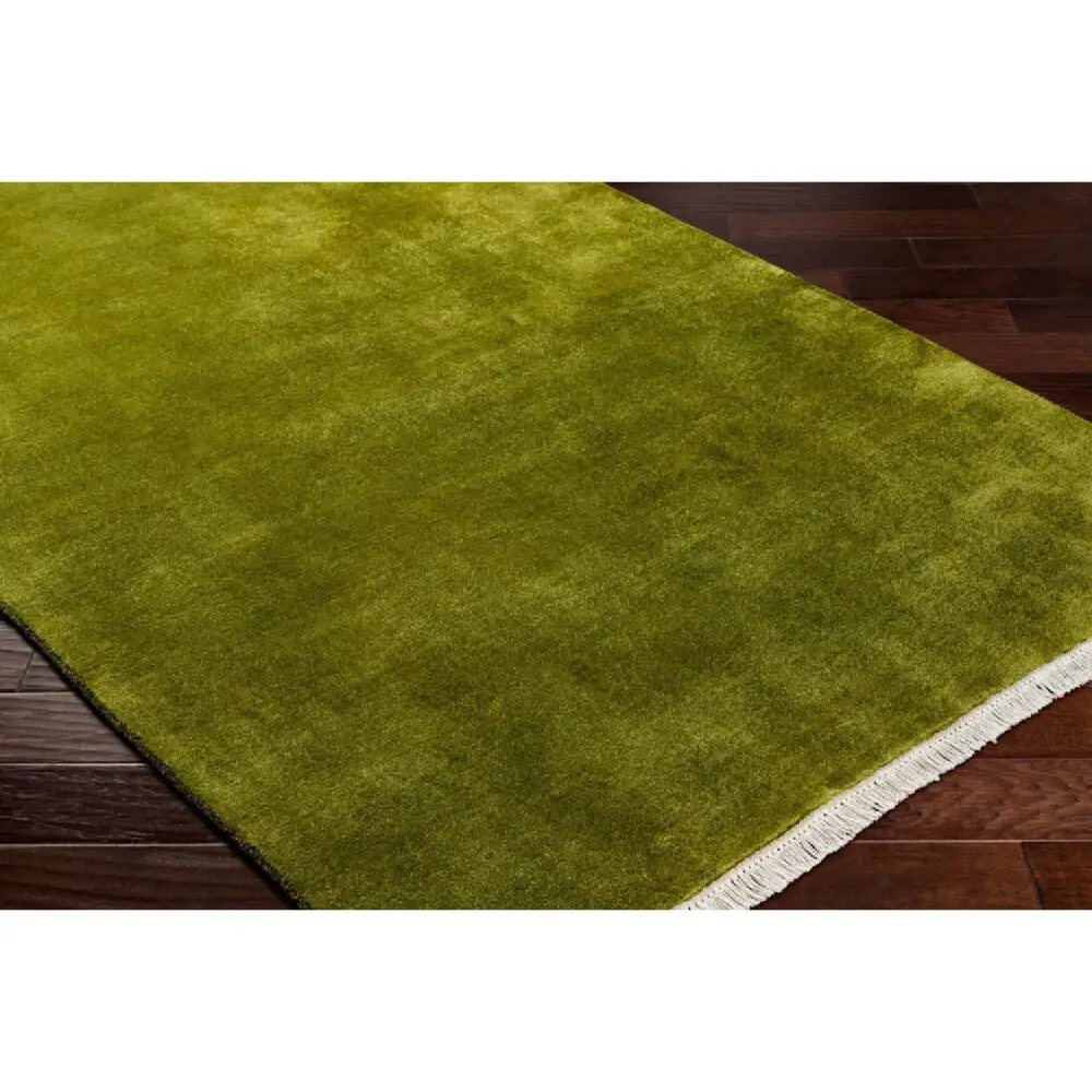 Hand-Loomed Wool Fringe Square Carpet