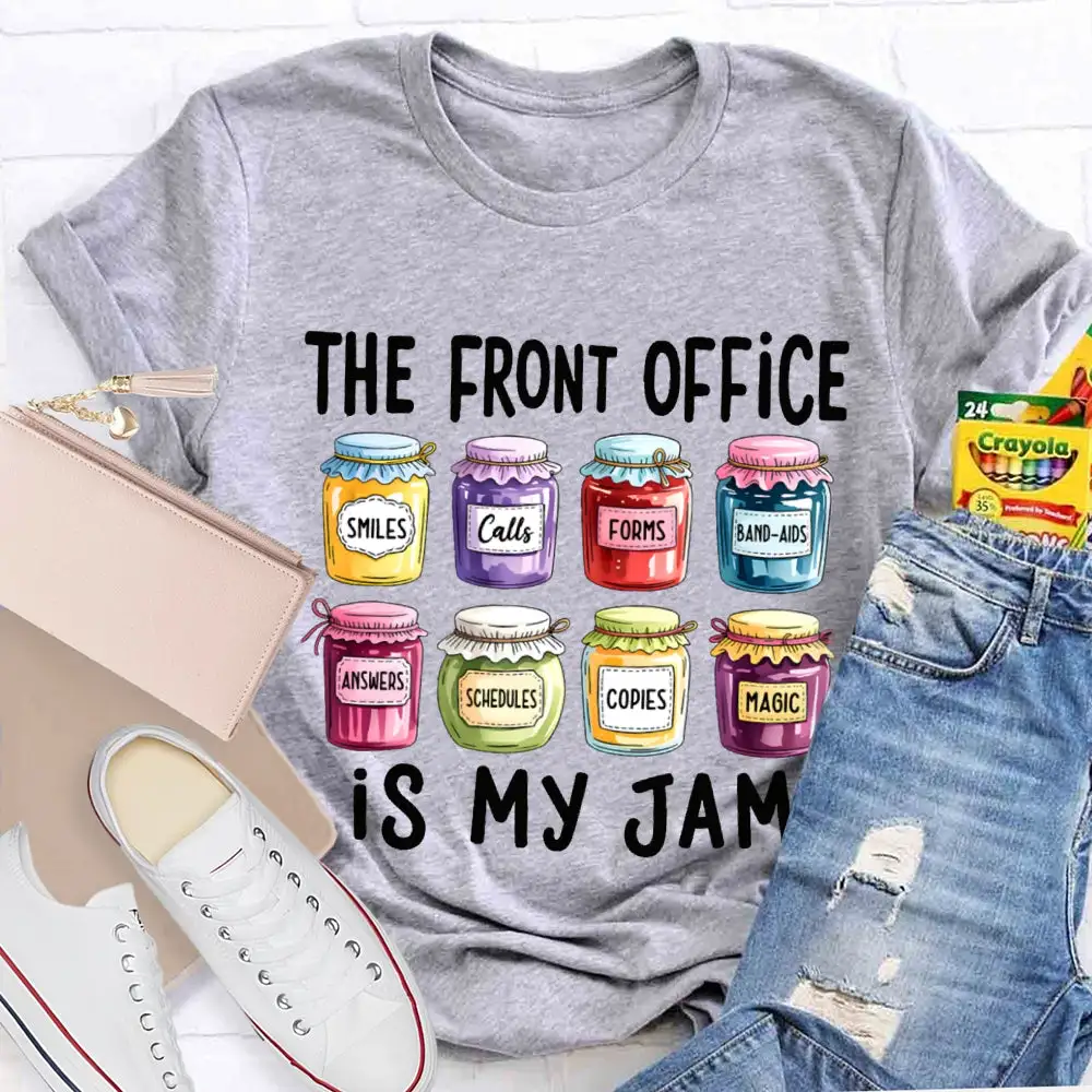 The Front Office Is My Jam Colorful Small Bottles T-Shirt