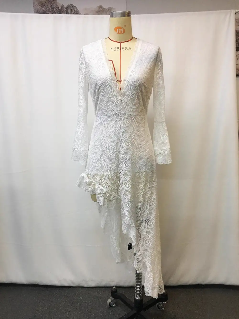 V-Neck Lace Casual Dress