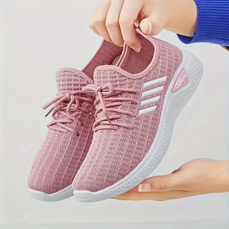 Lace Trim Lightweight Low Lace Up Sneakers
