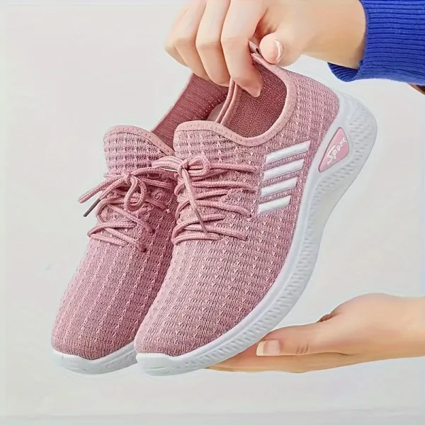 Lace Trim Lightweight Low Lace Up Sneakers