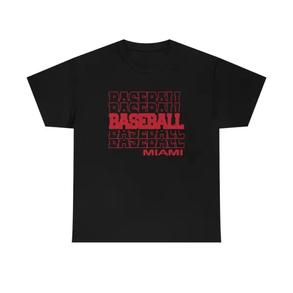 Baseball Miami OH in Modern Stacked Lettering T-Shirt