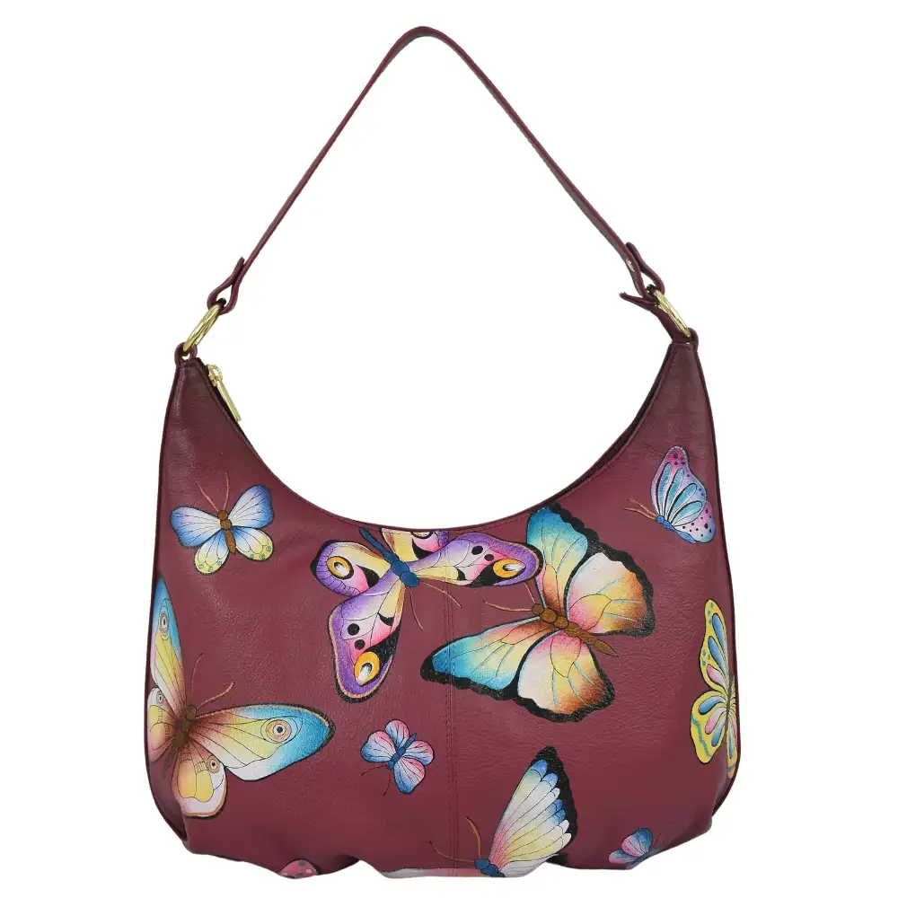 Ruched Hobo Shoulder Bag