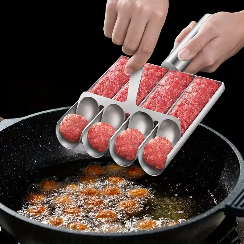 4-Cavity Meatball Maker Tool