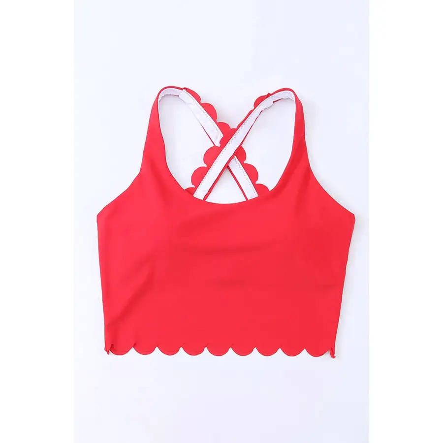 Women's Scoop-Neck Crisscross Swim Top