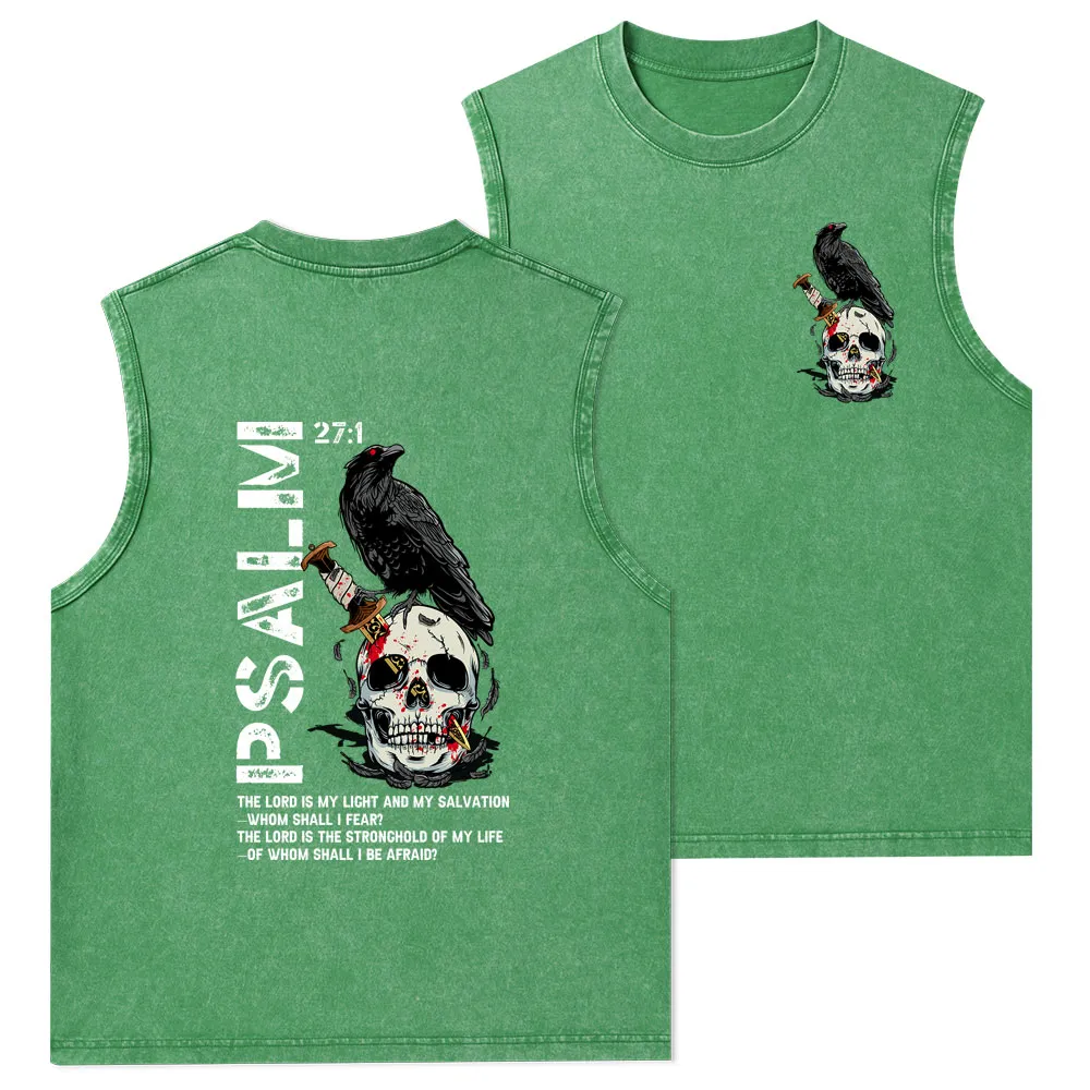 The Lord Is My Salvation Christian Washed Tank Top
