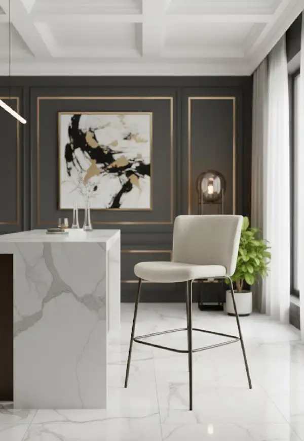 Metal-Frame Bar Stool