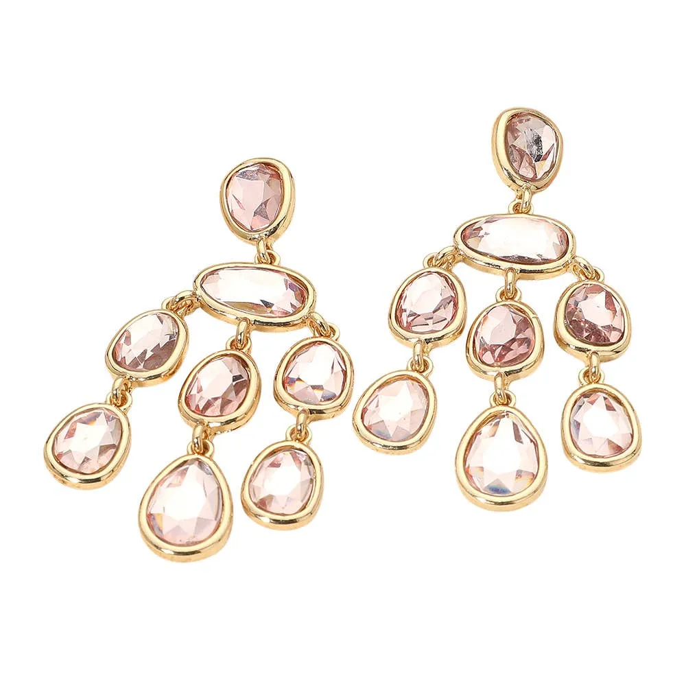Crystal-Look Chandelier Earrings