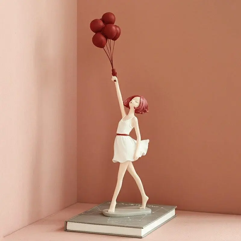 Playful Balloon Girl Sculpture