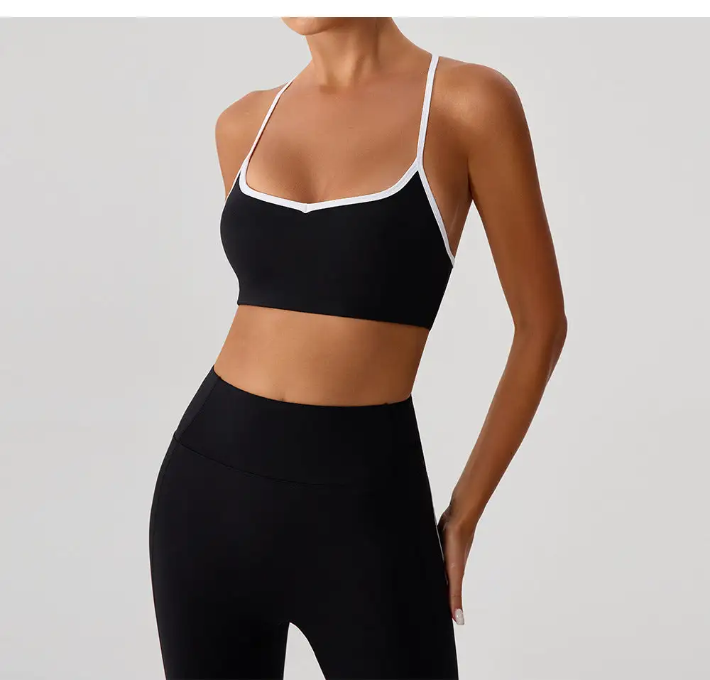 Contrast Back Trim Leggings