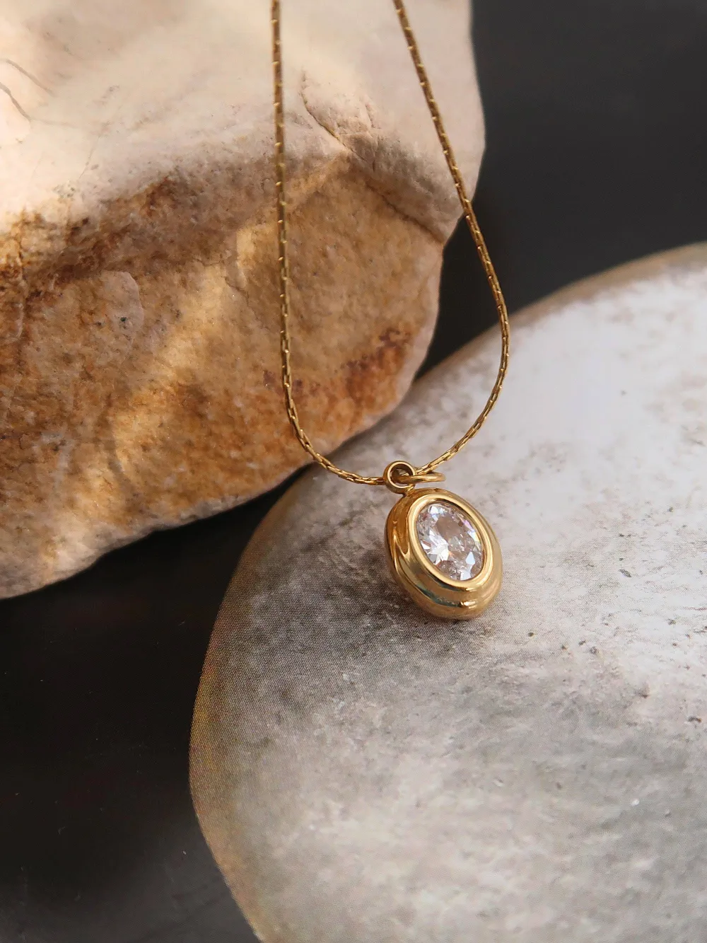 Gemstone Station Necklace
