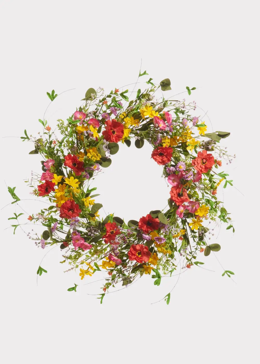 Artificial Colorful Floral Wreath