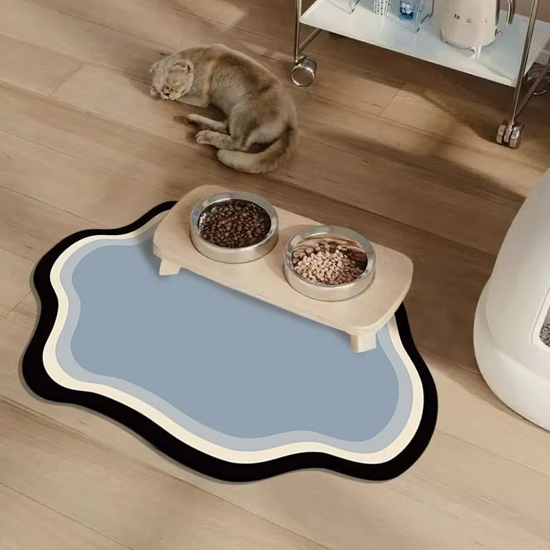 Contrast Color Pet Feeding Mat