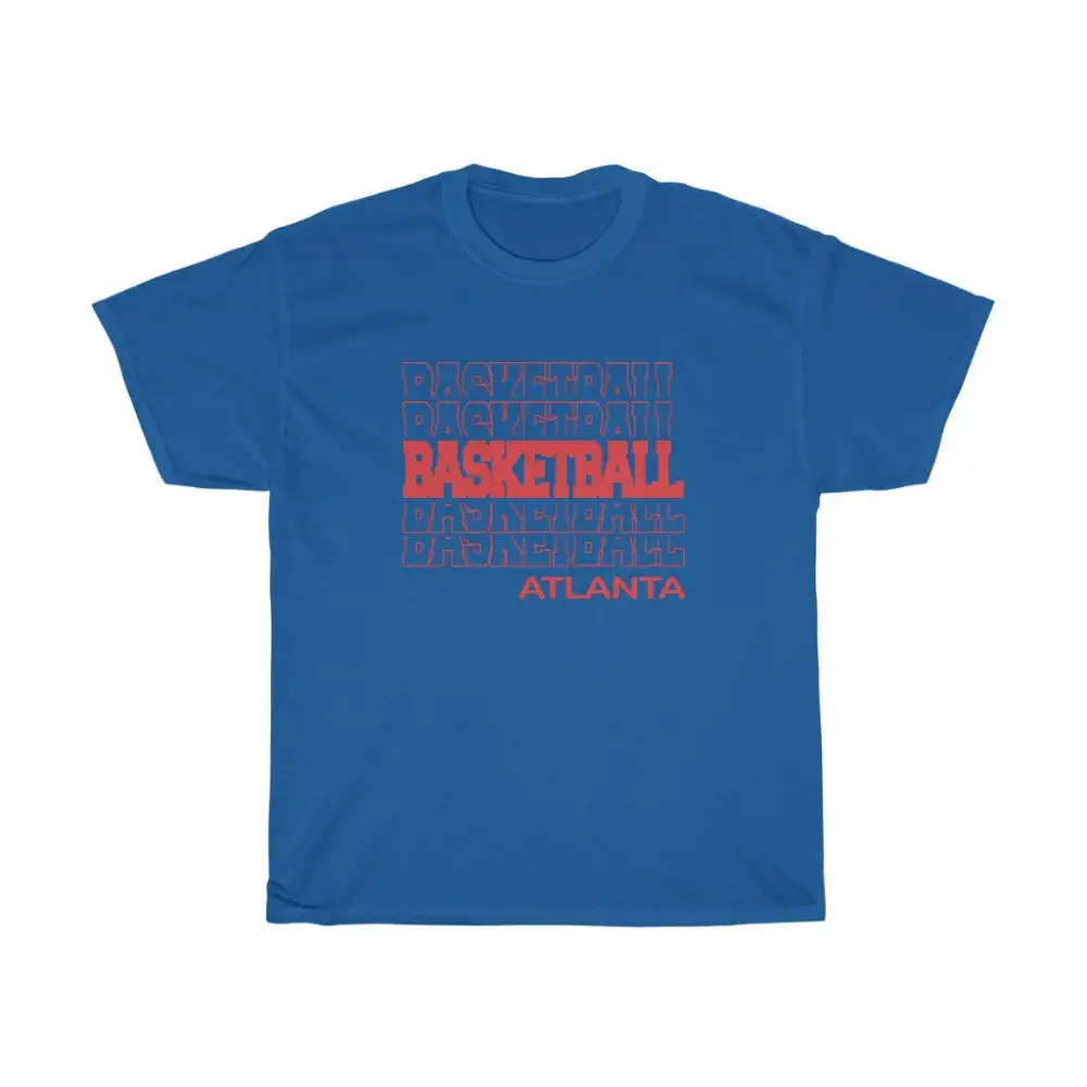 Basketball Atlanta in Modern Stacked Lettering