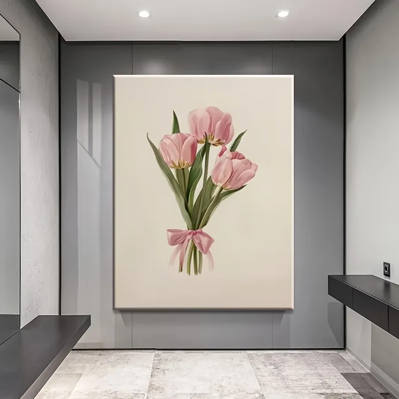 Pink Tulip Canvas Wall Art